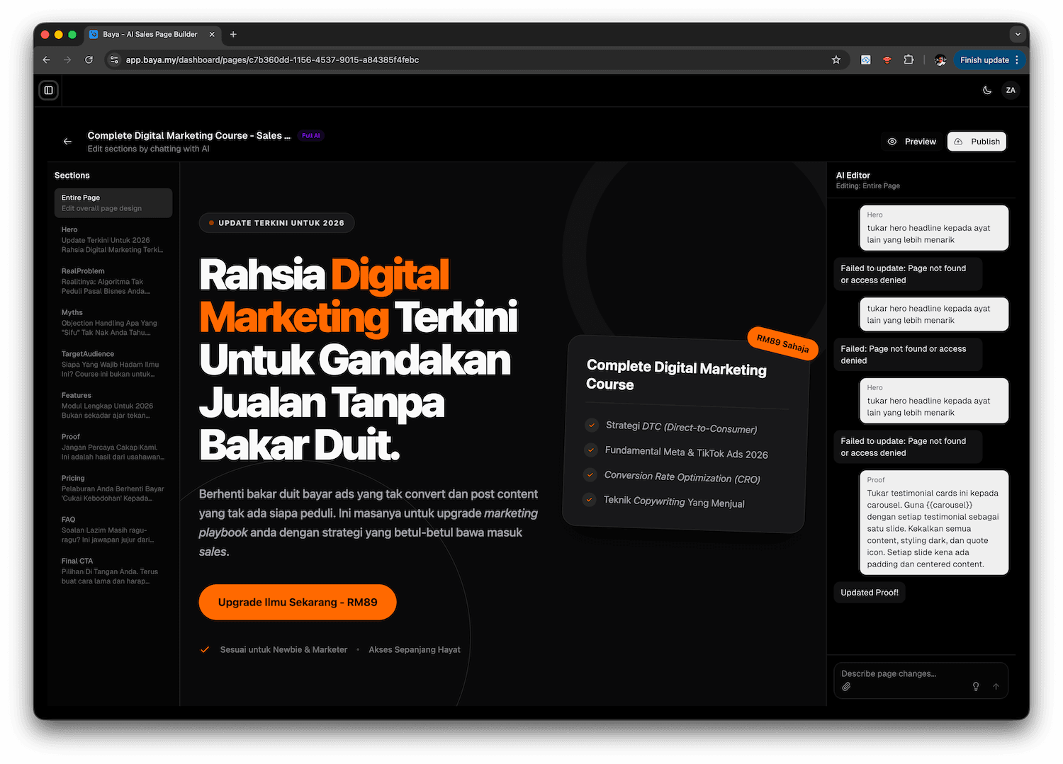 Baya Dashboard